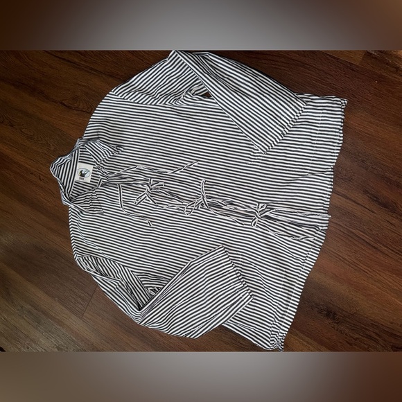 NWOT Sleeper Cotton-Poplin Set navy white $328 stripes bow front spring Casual - Picture 13 of 16